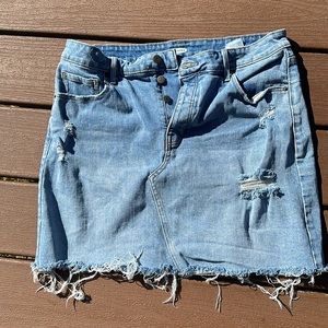 Lot of 3 Denim Mini Skirts, SHEIN L, Old Navy 12, and American Bazi L